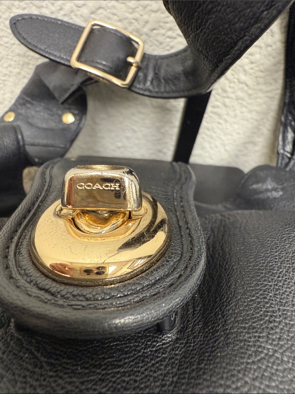 Coach Black Leather Ryder Studded Hobo Bag with Gold Hardware - Picture 12 of 15